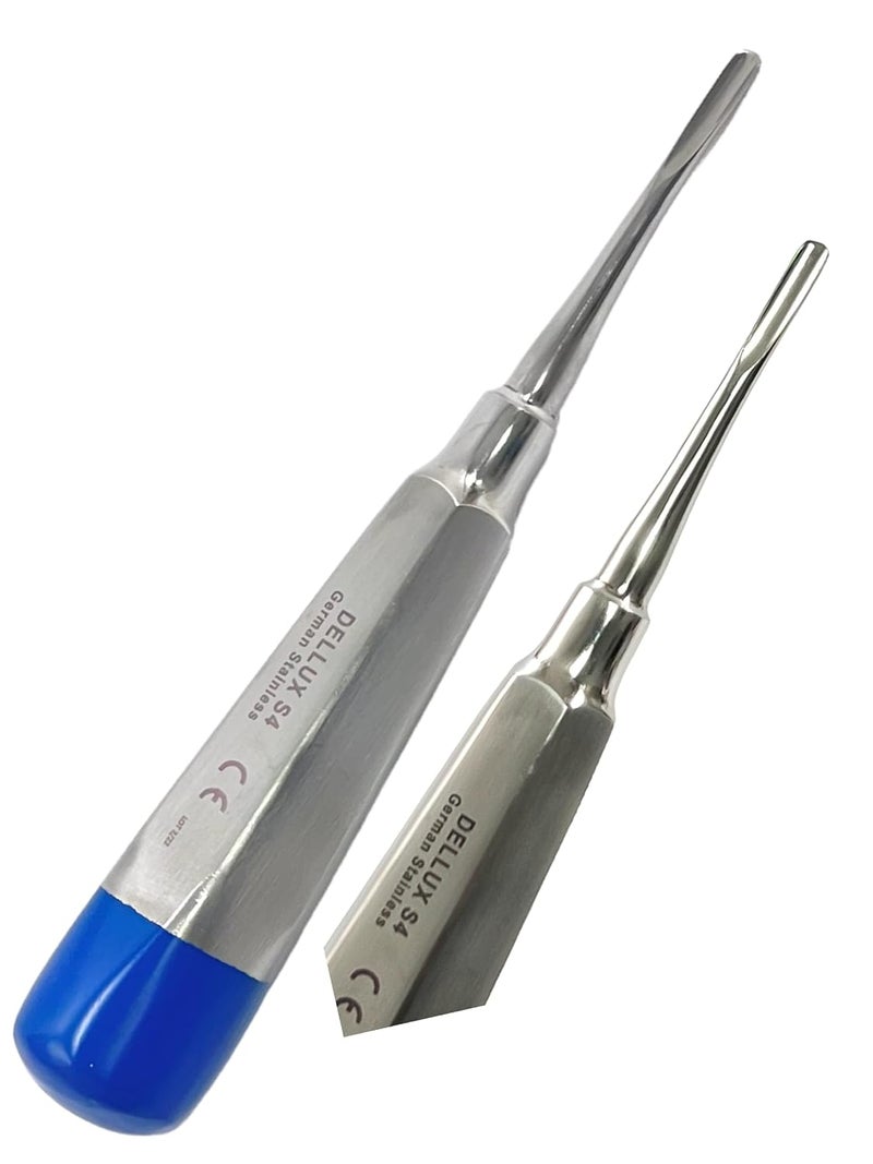 artlab -Dental Luxating Elevator Dental Root Elevators Straight Curved Tip-Periotome Luxating Elevator Apical Root Dental Elavators Extracting Extraction (Elevator STR 4MM Blue) - Image 2